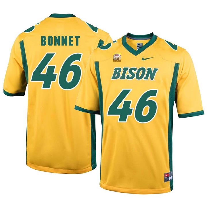 North Dakota State Bison #46 Andrew Bonnet Gold College Football Jersey